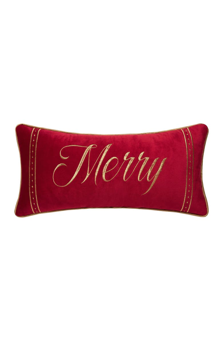 C&F Home Gold Merry Pillow, Main, color, Red