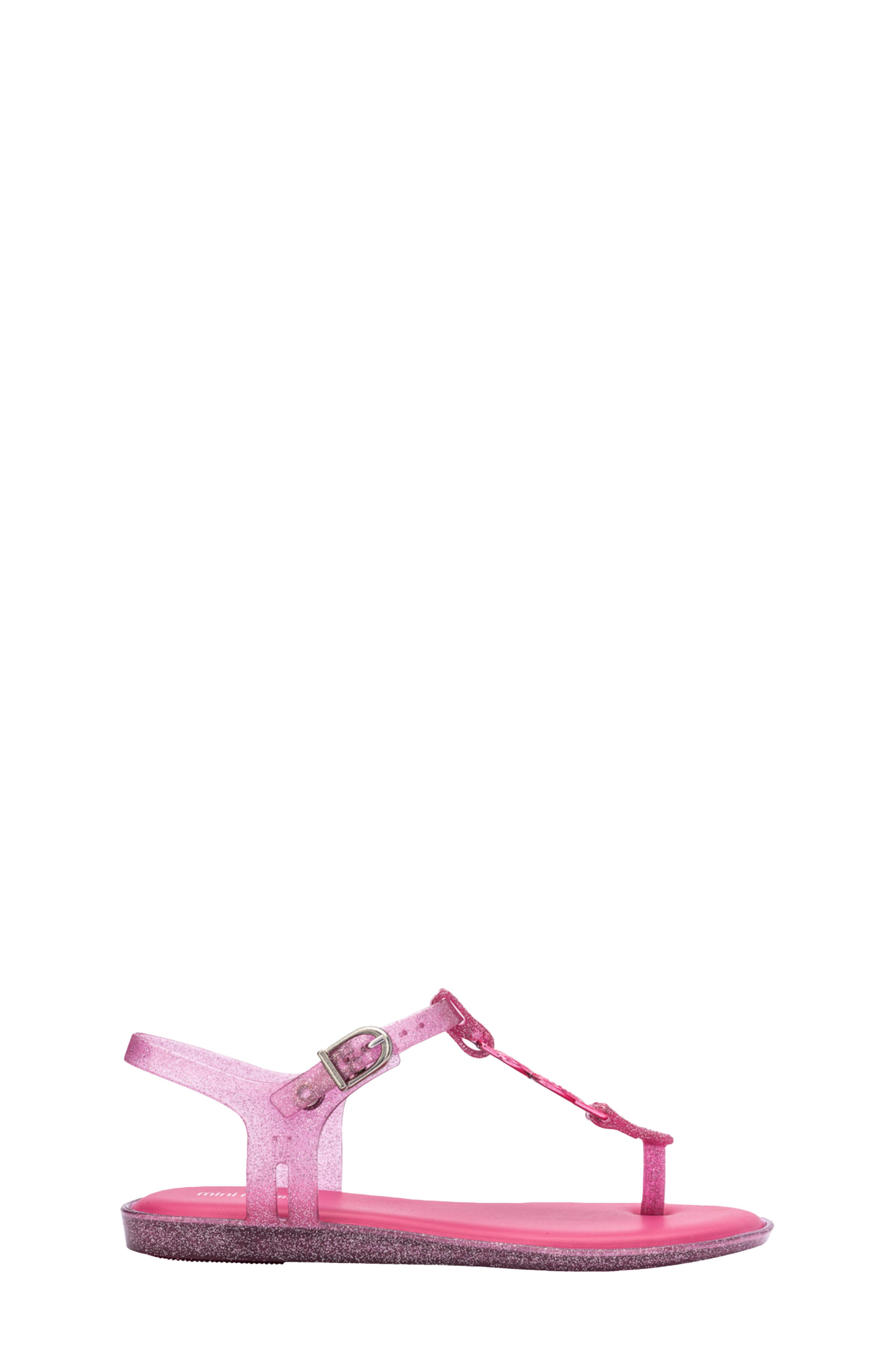 Mini Melissa Solar Sandal, Alternate, color, Glitter Pink