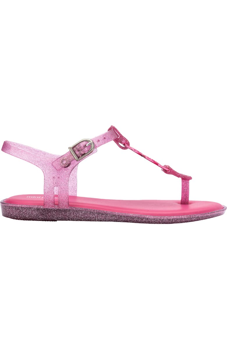 Mini Melissa Solar Sandal, Alternate, color, Glitter Pink