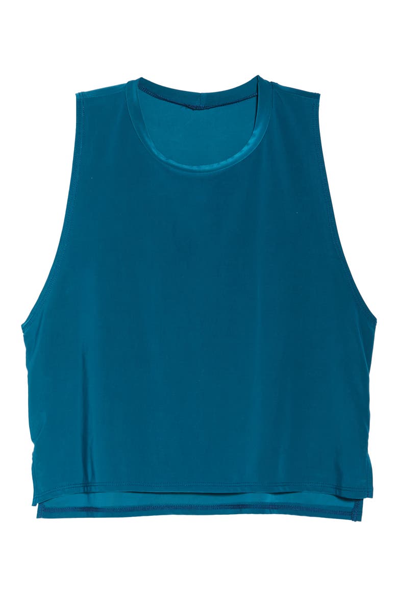 Tempo Performance Crop Tank, Alternate, color, TEAL