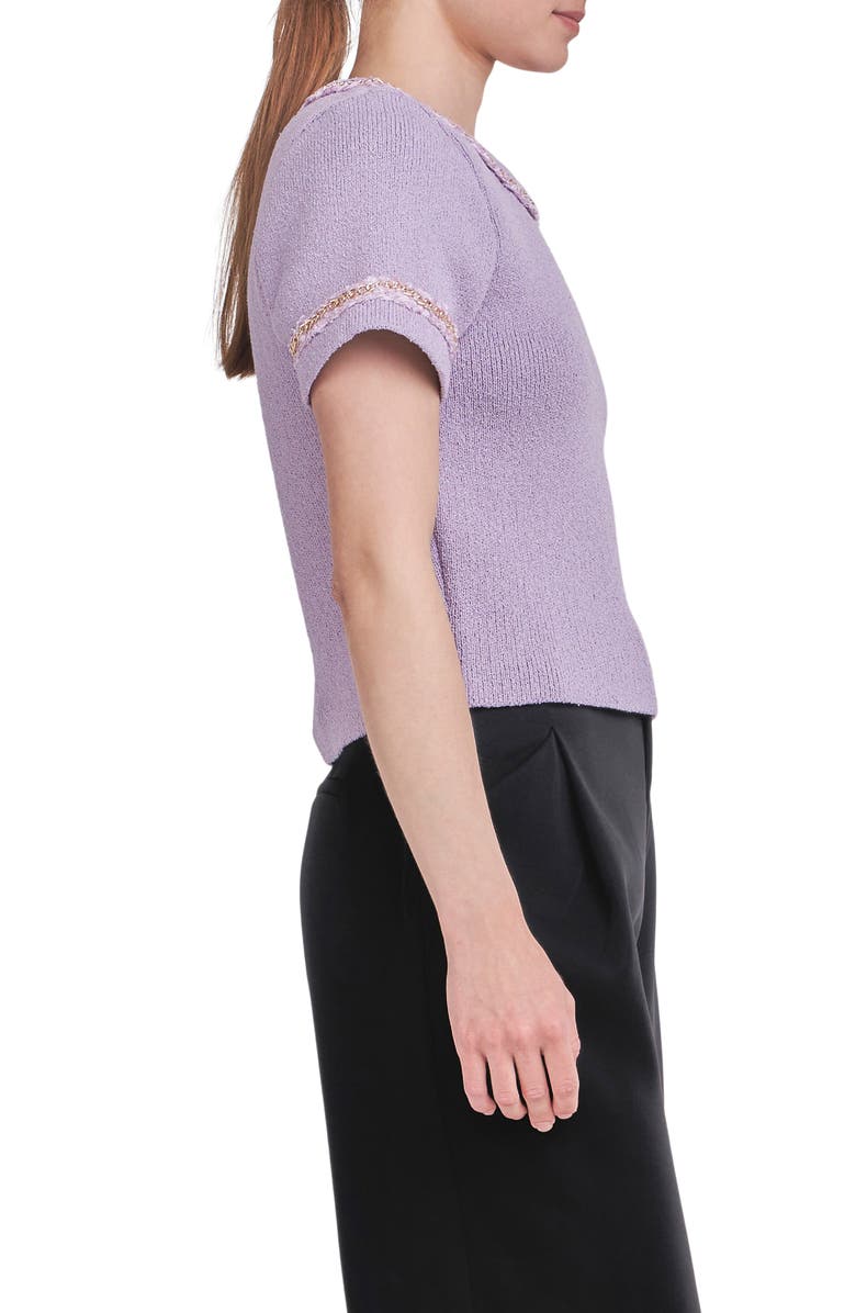 Endless Rose Chain Accent Knit Top, Alternate, color, Lilac