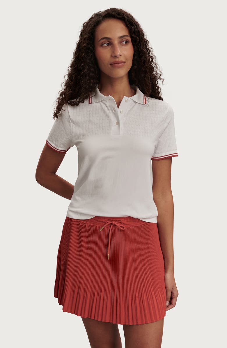 Varley Davina Pleated High Waist Skort, Alternate, color, Baked Apple