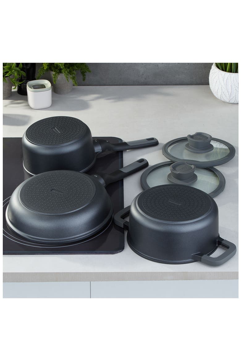 Leo Stone+ 5-Piece Specialty Pan Set, Alternate, color, BLACK