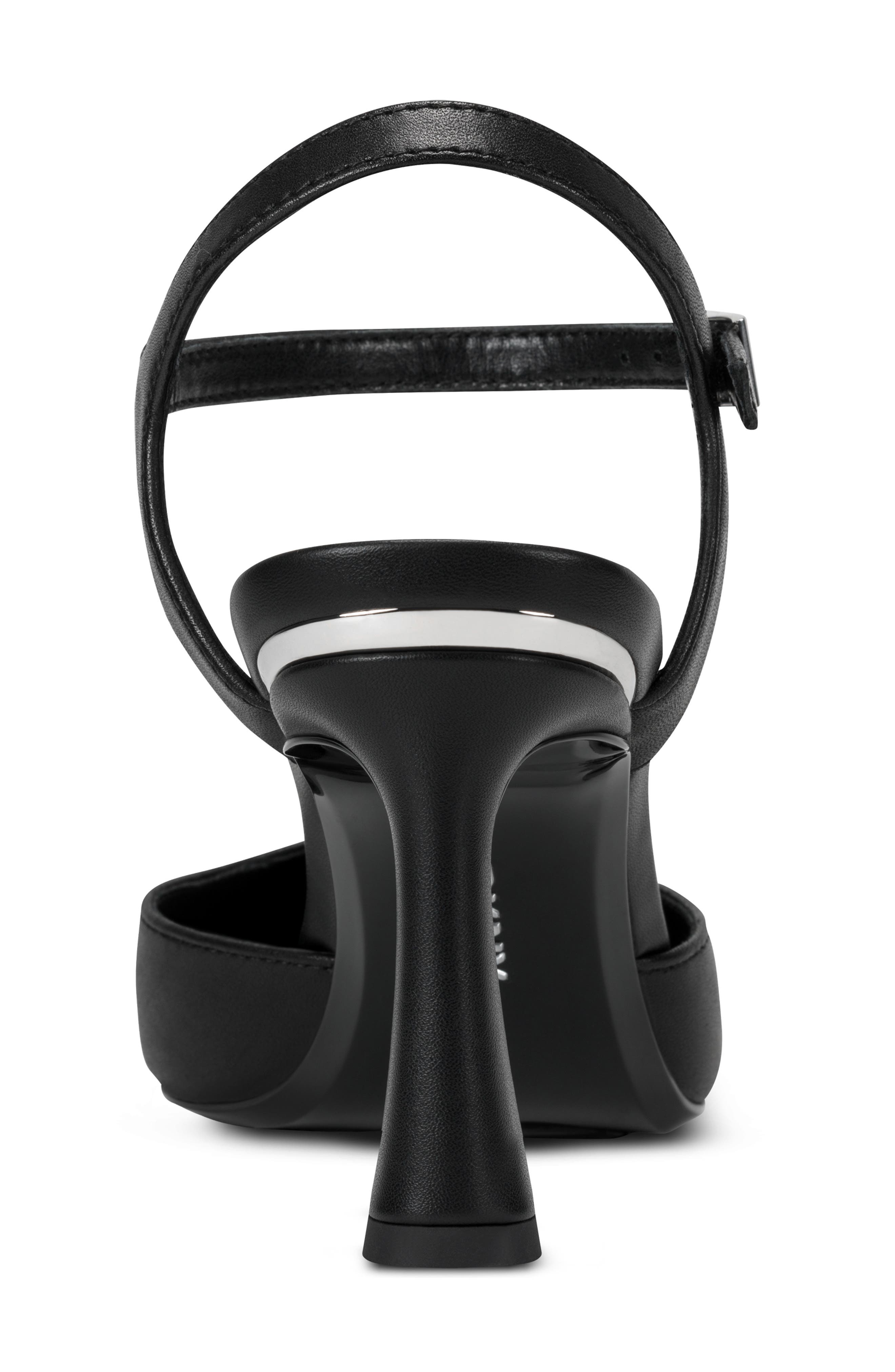 DKNY Ceana Stud Logo Pointed Toe Ankle Strap Pump, Alternate, color, 