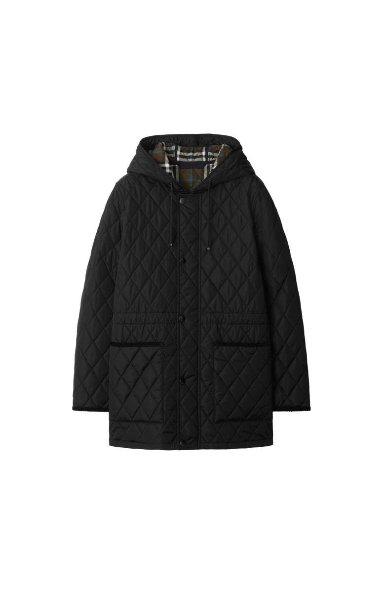 Burberry Quilted Nylon Parka, Alternate, color, Black