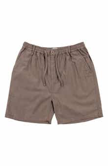 BURNSIDE Linen & Cotton Blend Shorts