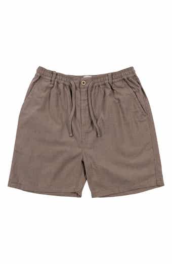 BURNSIDE Linen & Cotton Blend Shorts