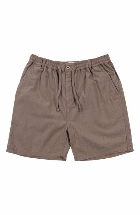 BURNSIDE Linen & Cotton Blend Shorts