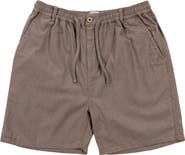 BURNSIDE Linen & Cotton Blend Shorts
