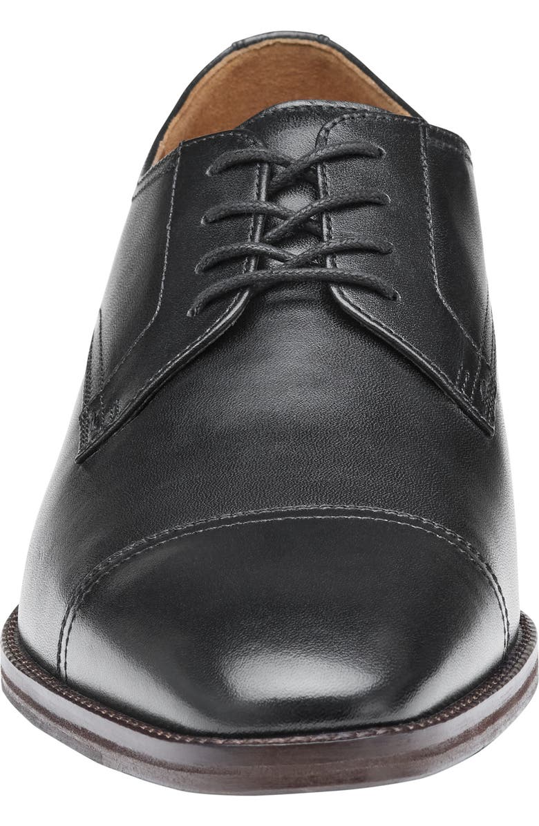 Johnston & Murphy Hedley Cap Toe Derby, Alternate, color, Black Full Grain