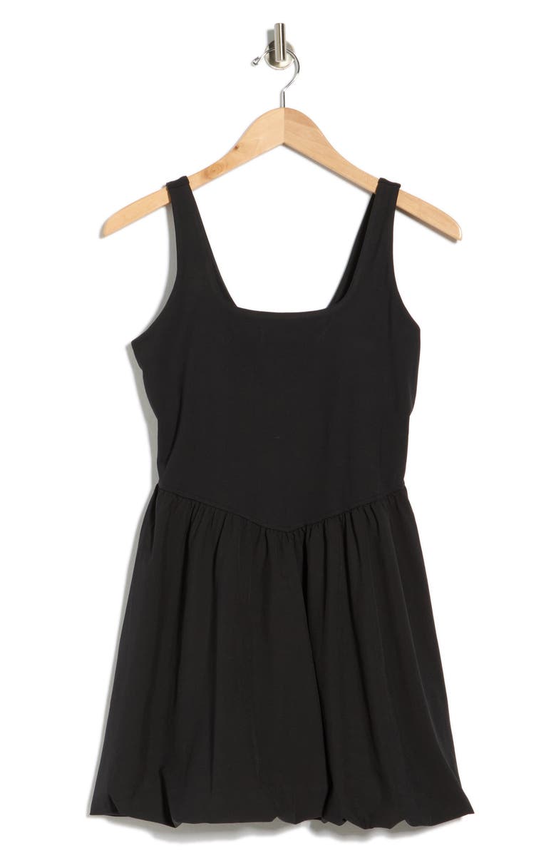 Z by Zella Outscore Hybrid Bubble Hem Dress, Main, color, Black