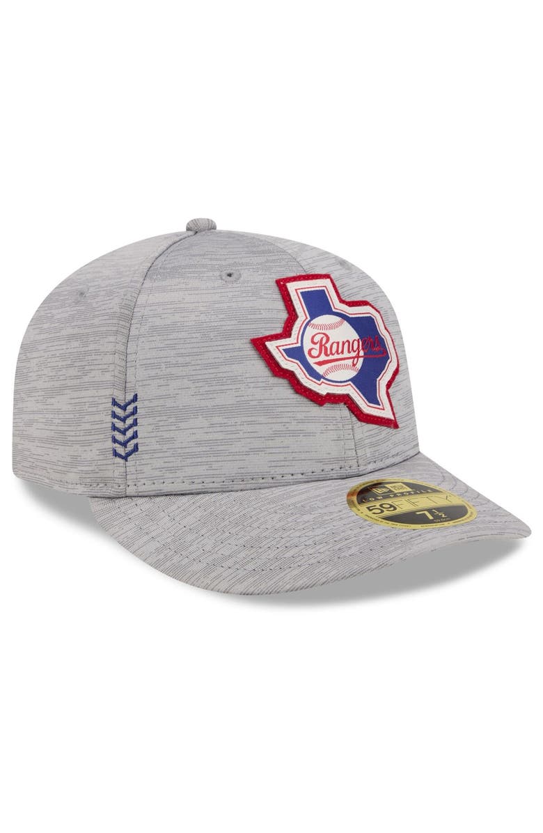 New Era Men's New Era  Gray Texas Rangers 2024 Clubhouse Low Profile 59FIFTY Fitted Hat, Alternate, color, 