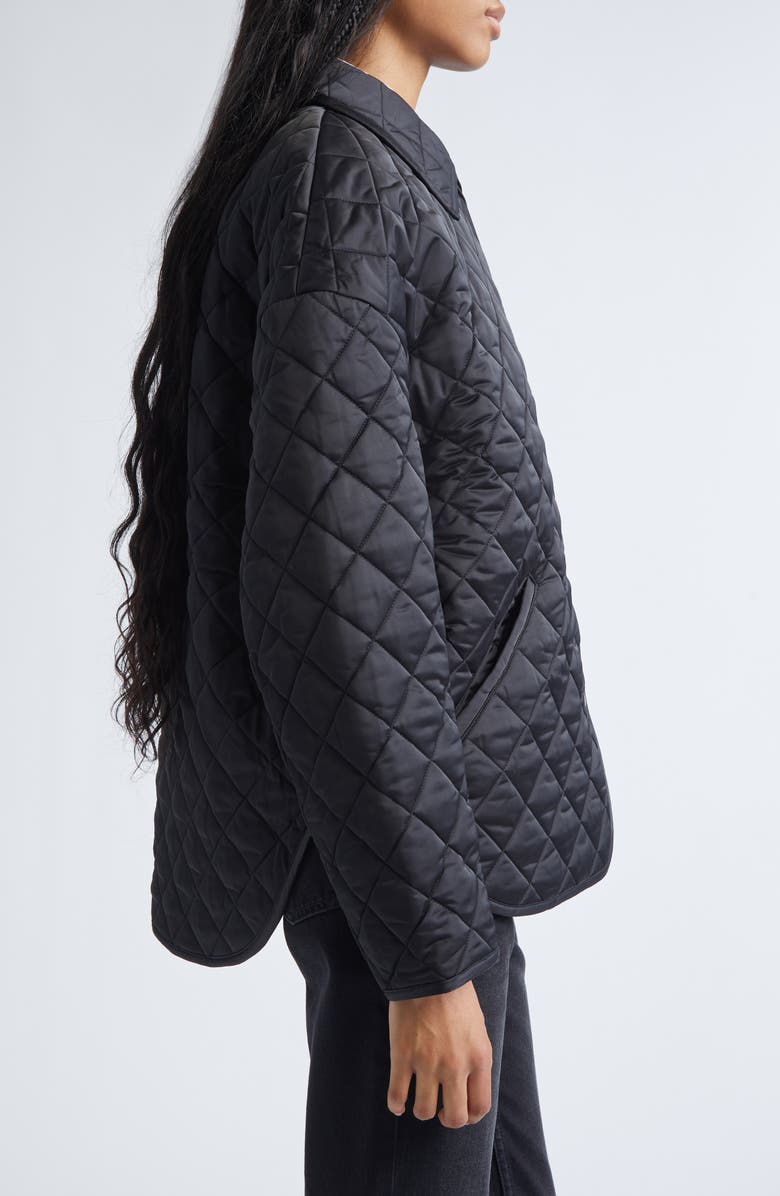 TOTEME Oversize Quilted Jacket, Alternate, color, Black