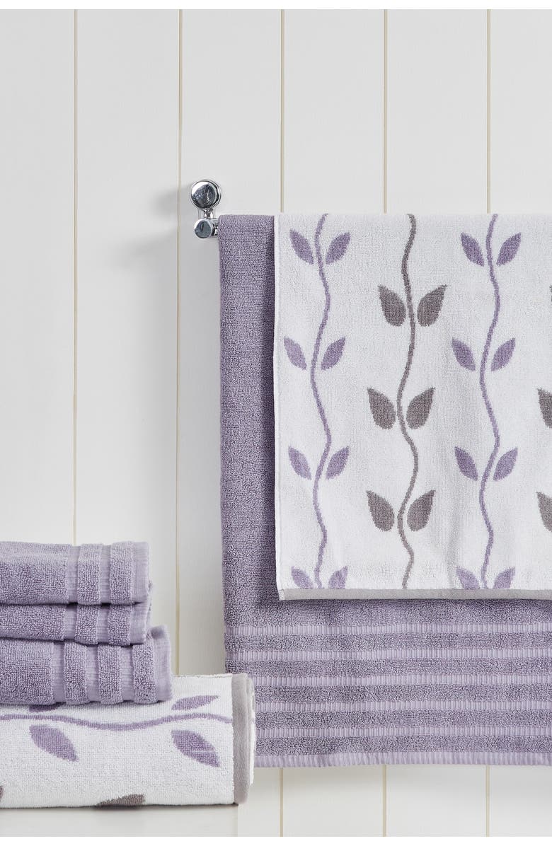 Modern Threads Yard Dyed 6-Piece Towel Set, Alternate, color, Grey Lavender