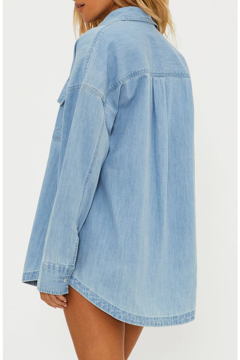 Coramine Oversize Denim Button-Up Shirt, Alternate, color, DENIM DAZE