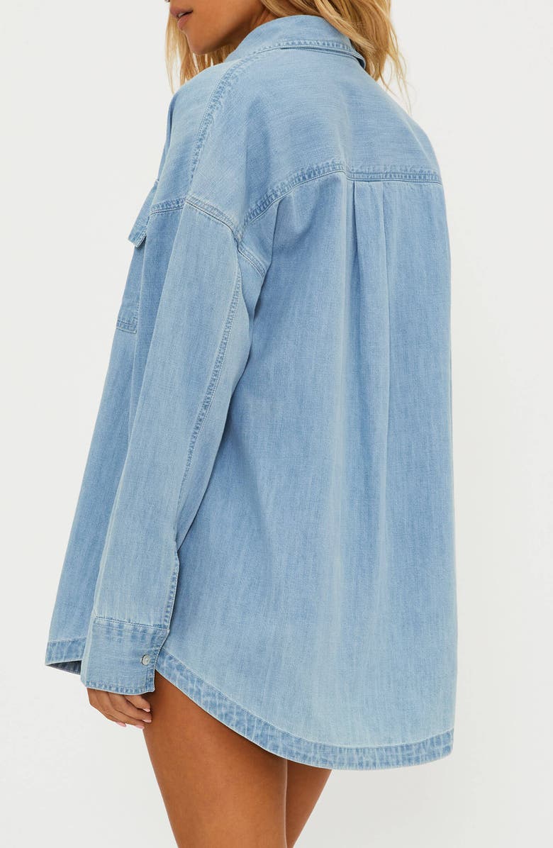 Beach Riot Coramine Oversize Denim Button-Up Shirt, Alternate, color, 