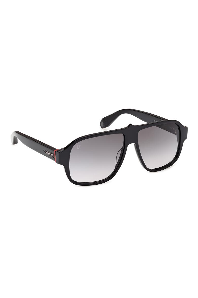 59mm Navigator Sunglasses, Alternate, color, BLACK/ GUNMETAL/ BILAYER BLACK