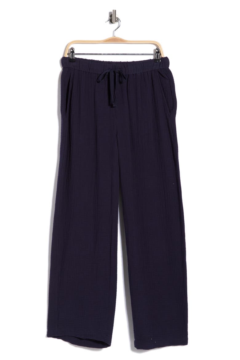 Organic Cotton Wide Leg Pants, Alternate, color, INK