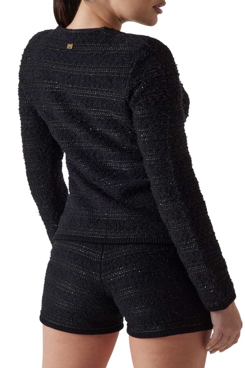 Clara Texture Cardigan, Alternate, color, BLACK-BLACK
