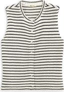 Madewell Textured Knit Button Front Shell Top
