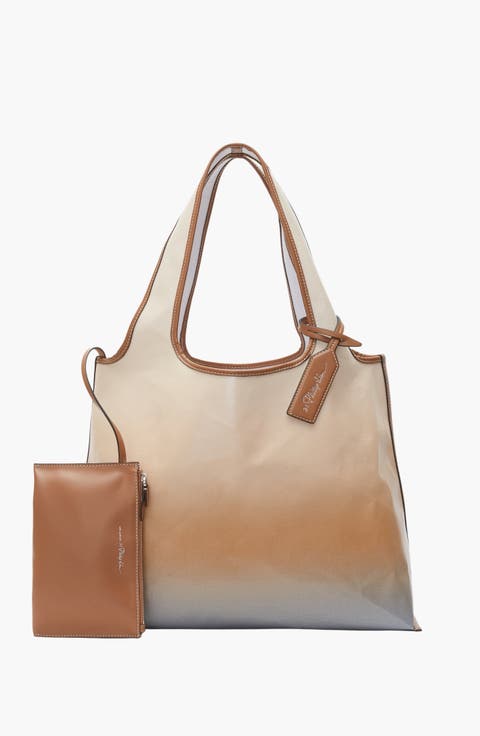 Ombre Coated Canvas Market Tote