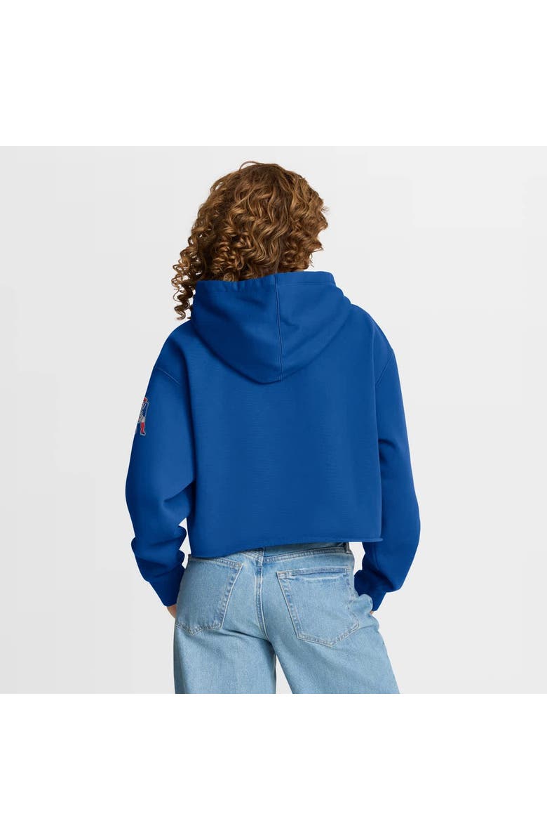 FANATICS Women's Fanatics Royal New England Patriots Oversized Hometown Heritage Cropped Hoodie, Alternate, color, Royal
