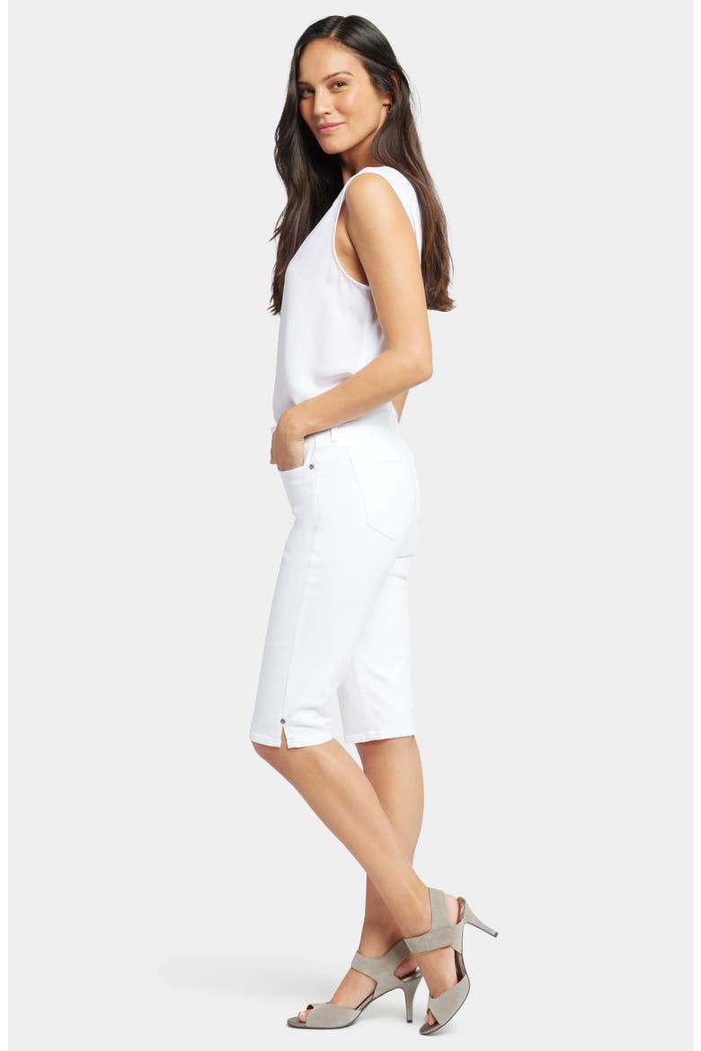 Side Slit Capri Bike Shorts, Alternate, color, OPTIC WHITE