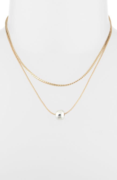 Panacea Layered Pendant Necklace In Two Tone