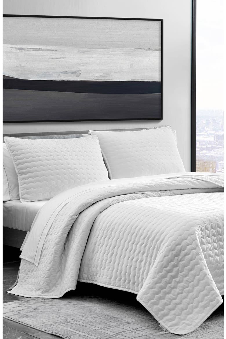 Herringbone Sateen Quilt & Sham Set, Alternate, color, SOFT CHARCOAL