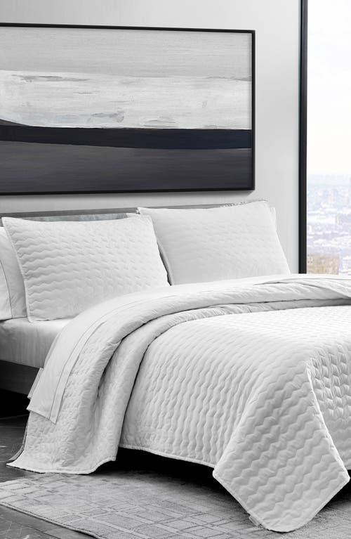 Vera Wang Herringbone Sateen Quilt & Sham Set In Soft Charcoal