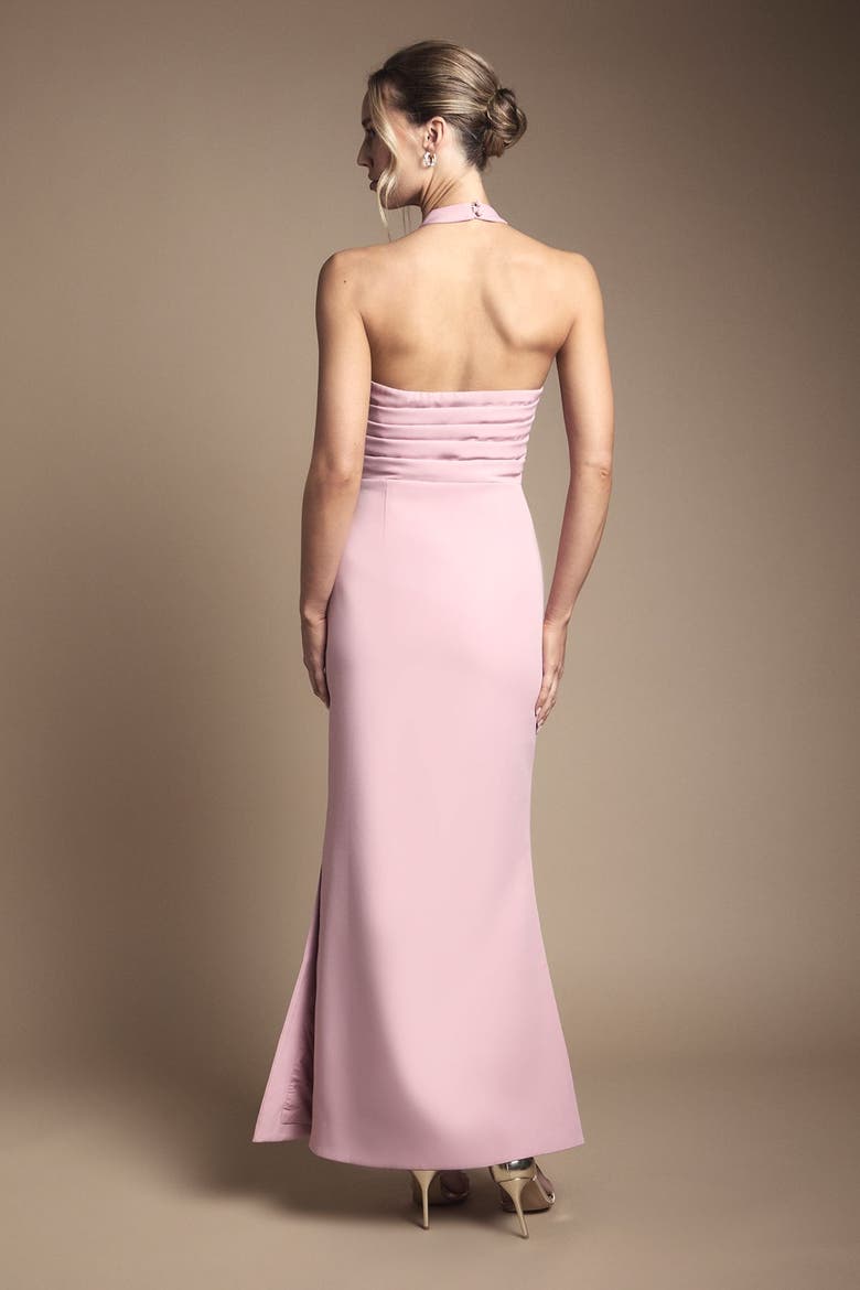 Halter Neck Maxi Dress, Alternate, color, Antique Rose