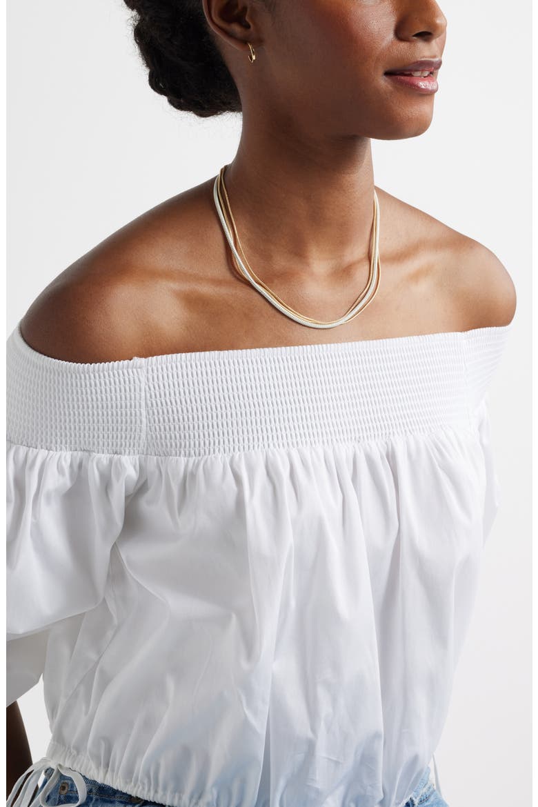 Snake Chain Layered Necklace, Alternate, color, IVORY- GOLD