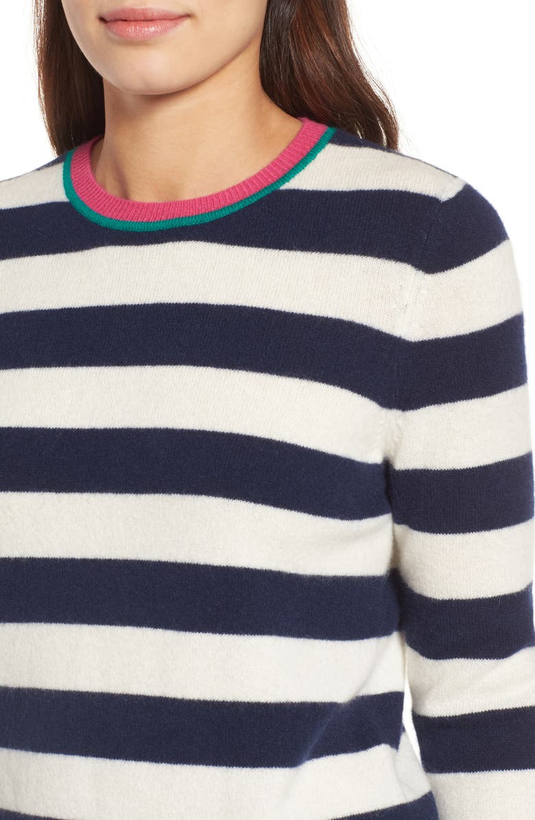 Halogen<sup>®</sup> Stripe Cashmere Sweater, Alternate, color,