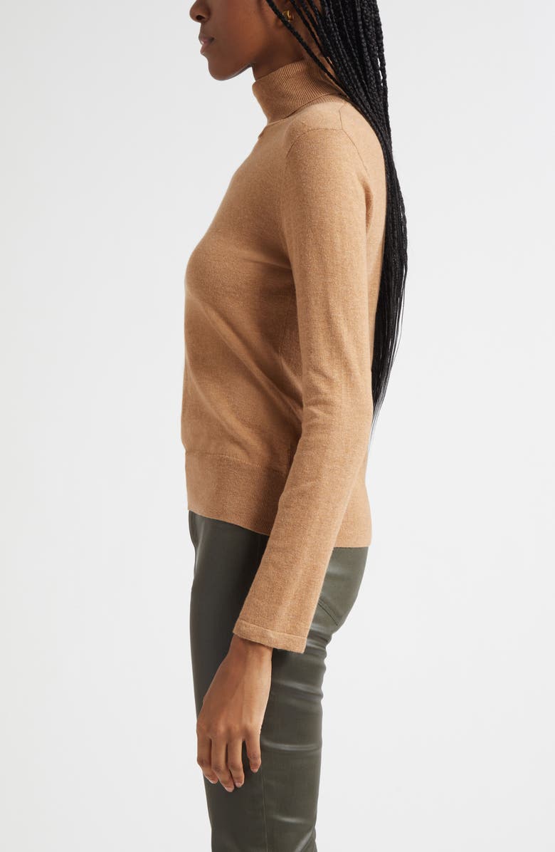 L'AGENCE FLORA POPLIN CUFF SWEATER, Alternate, color, Chestnut/ White