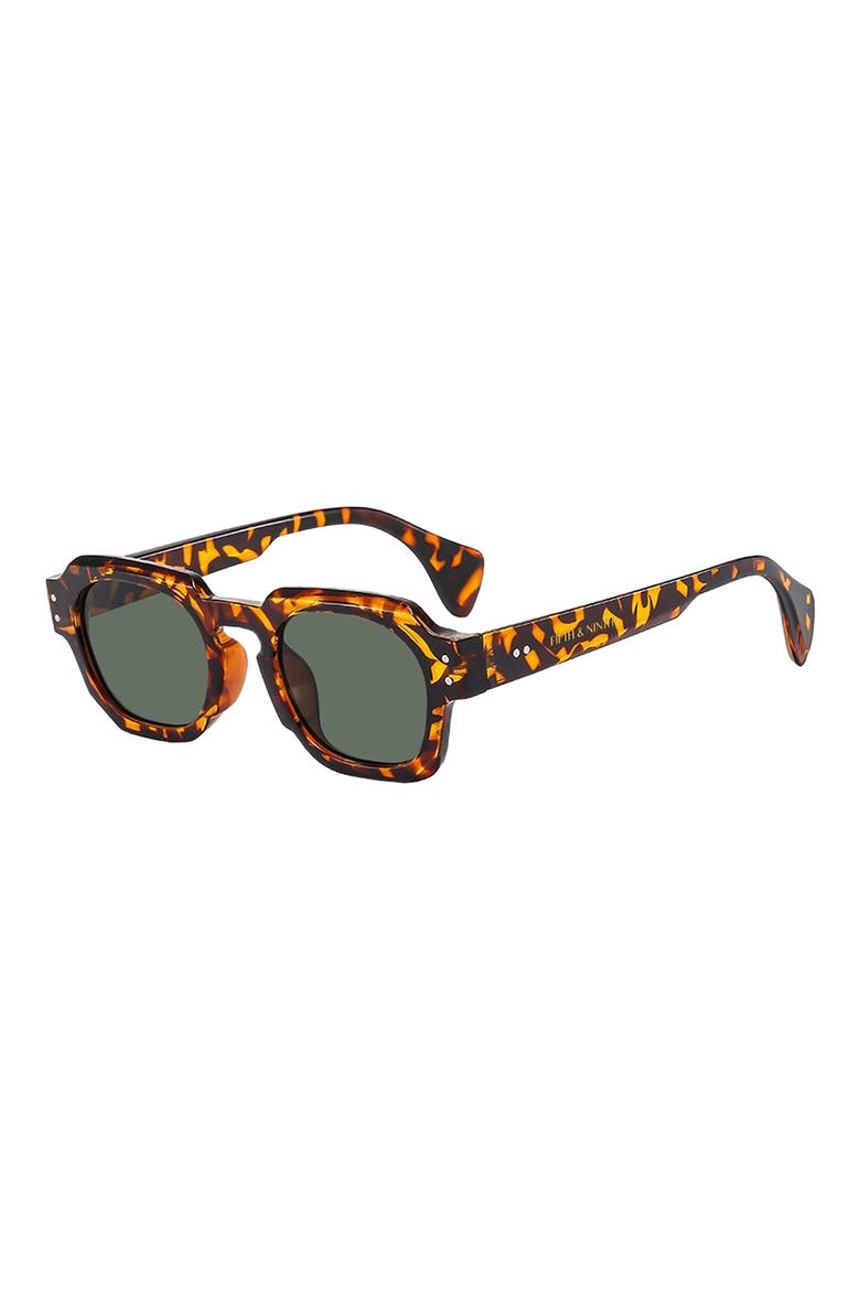 Echo 50mm Polarized Rectangular Sunglasses, Alternate, color, TORTE/OLIVE