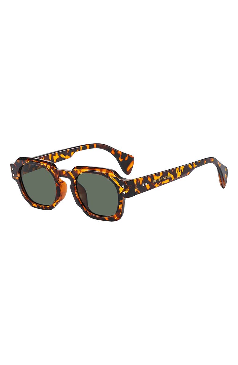 Fifth & Ninth Echo 50mm Polarized Rectangular Sunglasses, Alternate, color, Torte/Olive