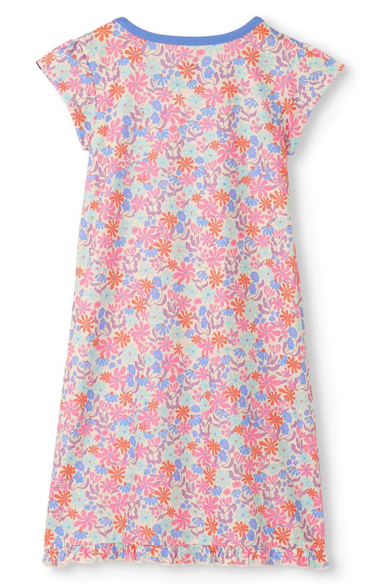 Hatley Kids' Whimsical Flowers Ruffle Hem Nightgown, Alternate, color, Blue