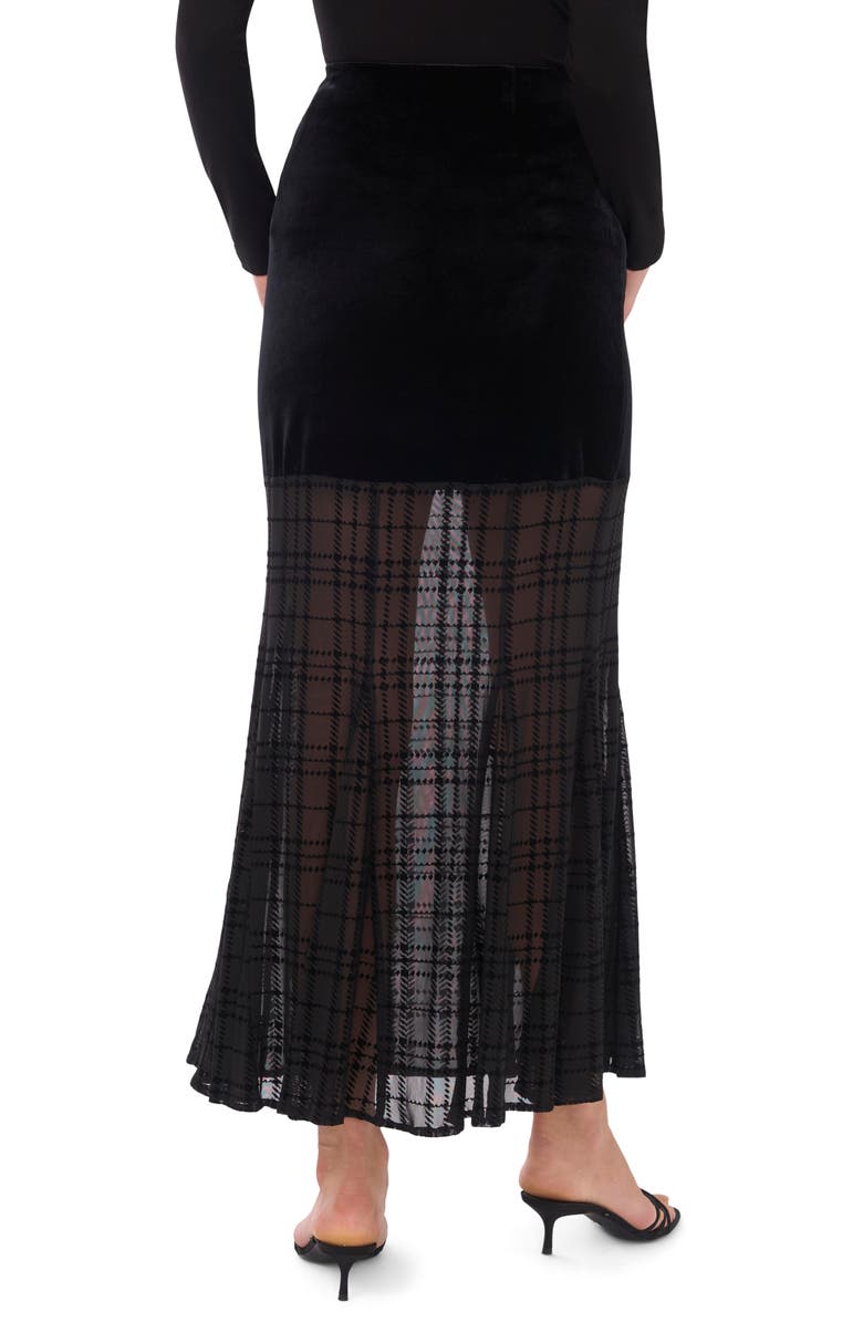 Parker Mesh Bottom Long Skirt, Alternate, color, Rich Black