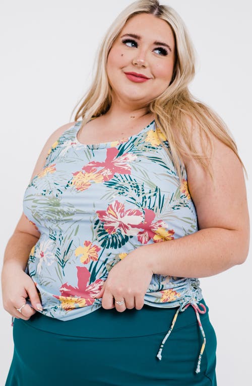 Calypsa Plus Size Maya Tankini Swim Top With Built-in Bra
