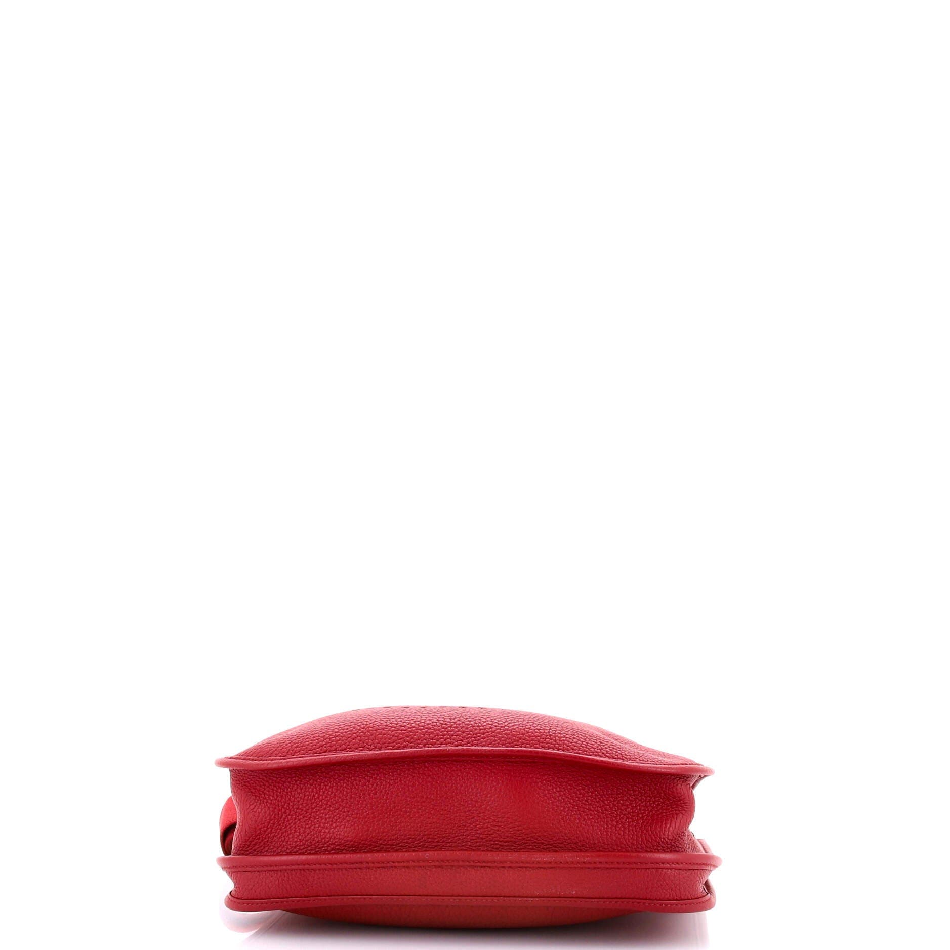 Pre-Owned Hermes Evelyne Bag Gen III Clemence PM, Alternate, color, Rouge Grenat