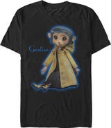 Coraline Men's Button Eyes Doll Short Sleeve T-Shirt