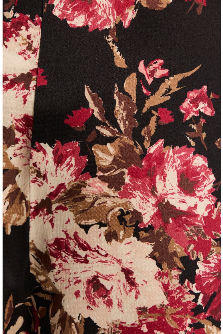 Pleated Wide Leg Trousers, Alternate, color, BLACK