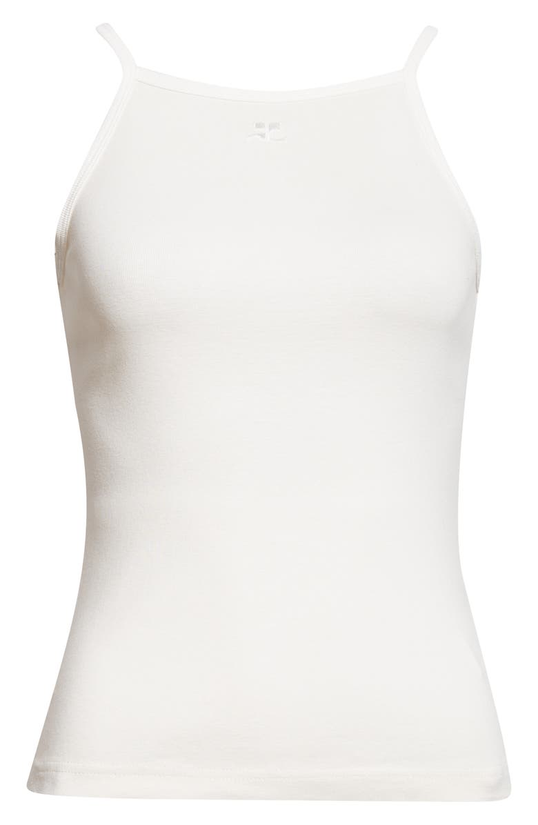 Courrèges AC Logo Camisole, Main, color, Light Bones/ Heritage Whit