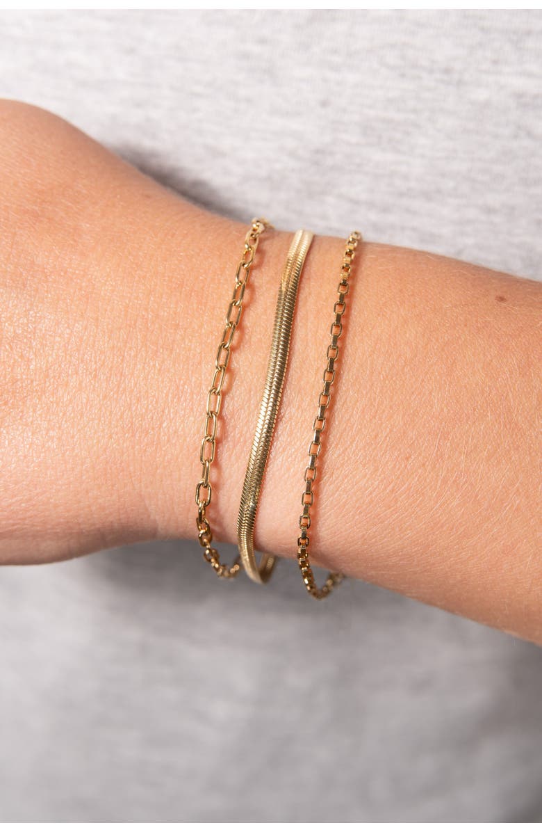 Alex and Ani Everyday Herringbone Chain Bracelet, Alternate, color, Gold