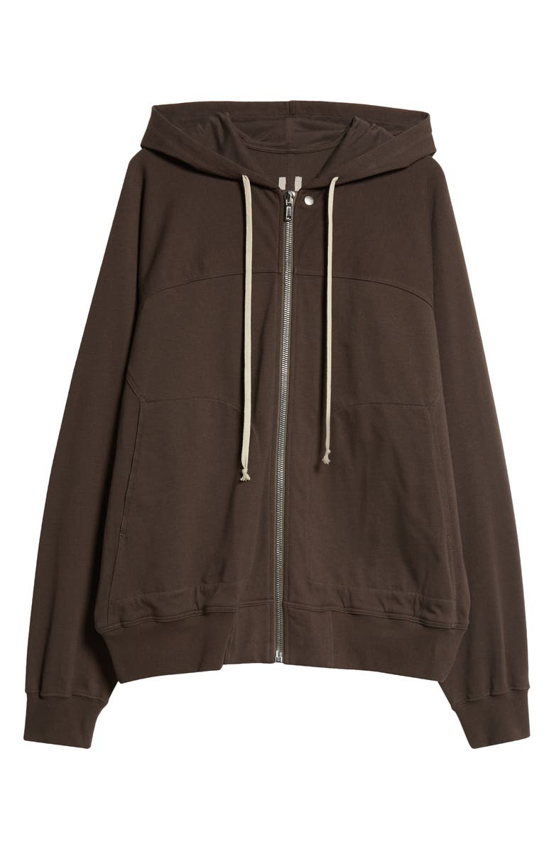Rick Owens Cotton Zip Hoodie, Alternate, color,