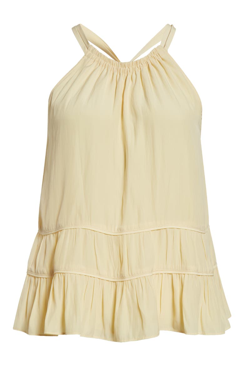 Dana Tiered Sleeveless Top, Alternate, color, BUTTER
