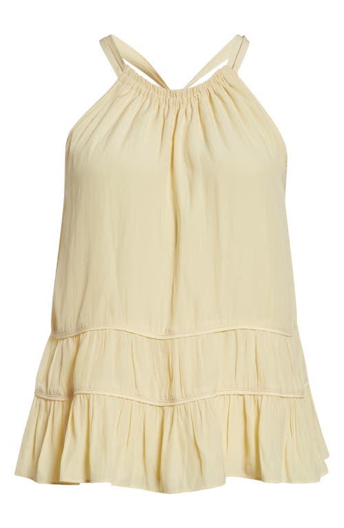 Ramy Brook Dana Tiered Sleeveless Top In Yellow
