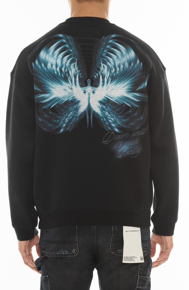 Cult of Individuality Cotton Fleece Graphic Sweatshirt, Alternate, color, Teardrop