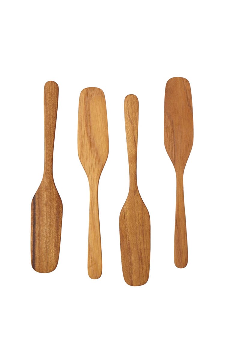 Be Home Teak Butter Knives - Set of 4, Main, color, Teak