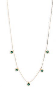 Argento Vivo Sterling Silver Cubic Zirconia Station Necklace